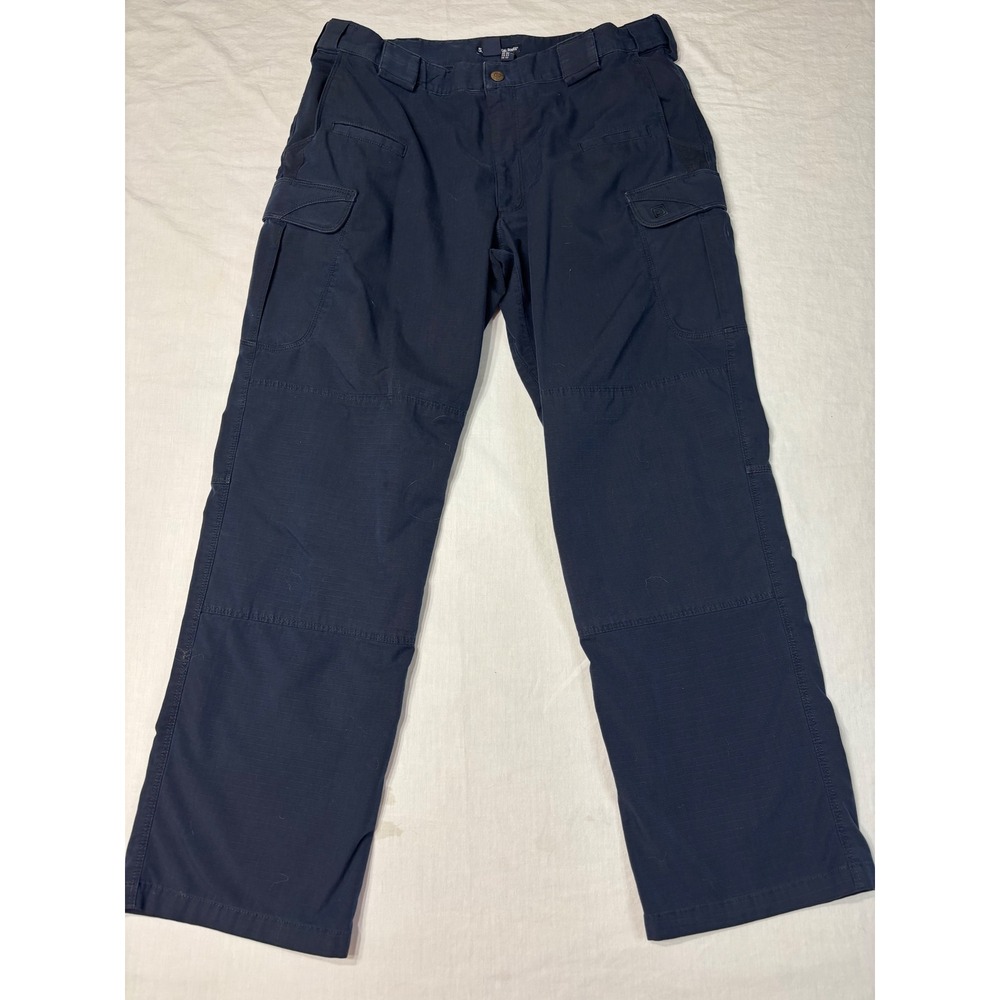 5.11 Tactical Series Mens Navy Blue Ripstop Cargo Pants 36x30 Utility Workwear